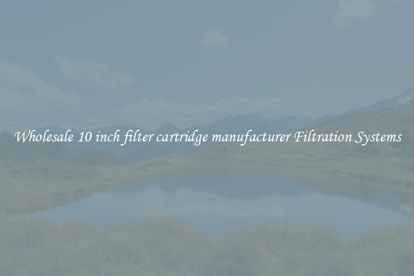 Wholesale 10 inch filter cartridge manufacturer Filtration Systems