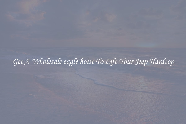 Get A Wholesale eagle hoist To Lift Your Jeep Hardtop