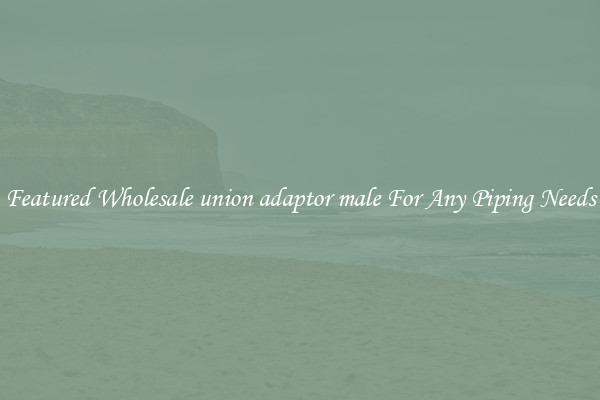 Featured Wholesale union adaptor male For Any Piping Needs