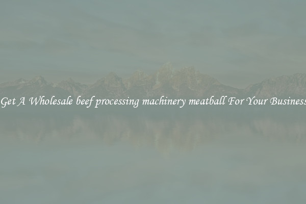 Get A Wholesale beef processing machinery meatball For Your Business
