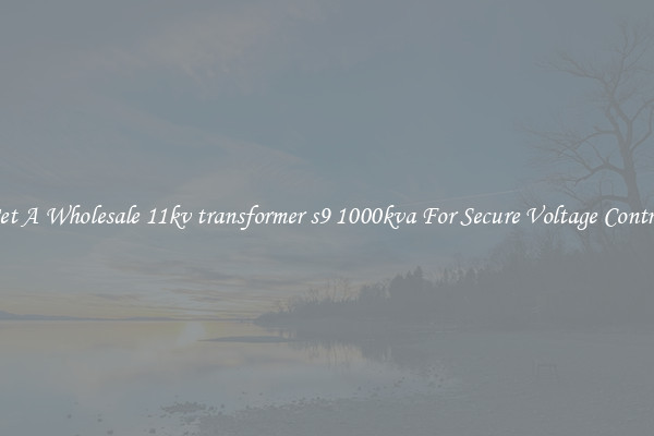 Get A Wholesale 11kv transformer s9 1000kva For Secure Voltage Control