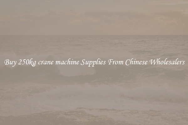 Buy 250kg crane machine Supplies From Chinese Wholesalers