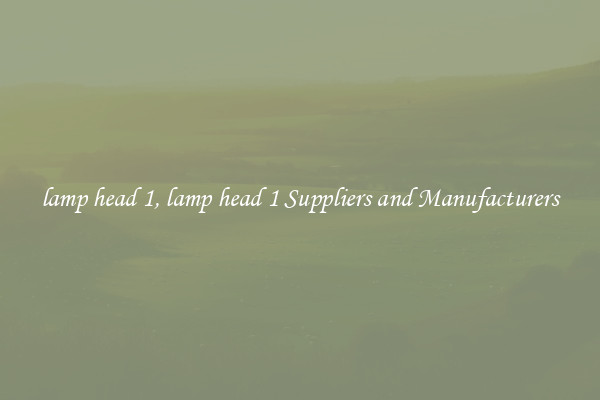 lamp head 1, lamp head 1 Suppliers and Manufacturers