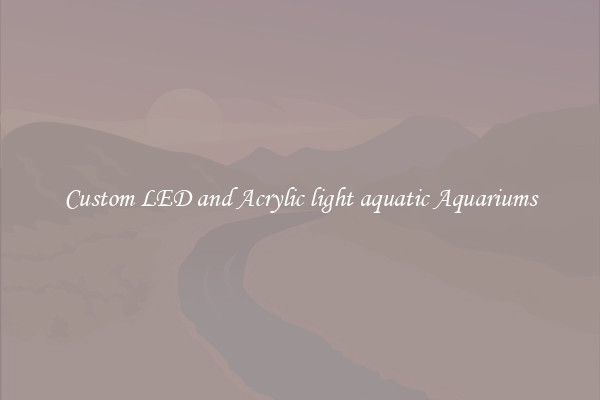 Custom LED and Acrylic light aquatic Aquariums