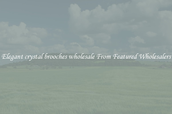 Elegant crystal brooches wholesale From Featured Wholesalers