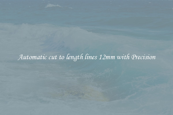 Automatic cut to length lines 12mm with Precision