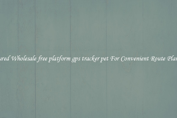 Featured Wholesale free platform gps tracker pet For Convenient Route Planning 