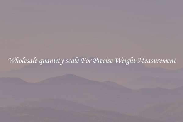 Wholesale quantity scale For Precise Weight Measurement