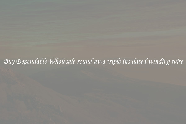 Buy Dependable Wholesale round awg triple insulated winding wire