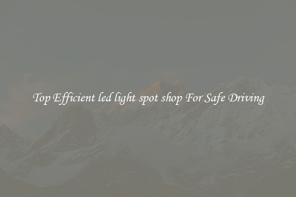 Top Efficient led light spot shop For Safe Driving